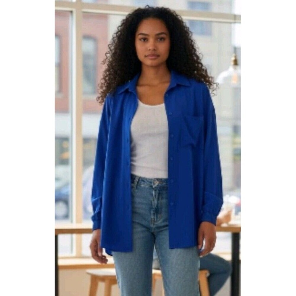 $130 Nike 24.7 PerfectStretch Women's Dri-FIT Oversized Shirt XL  X-Large D30
